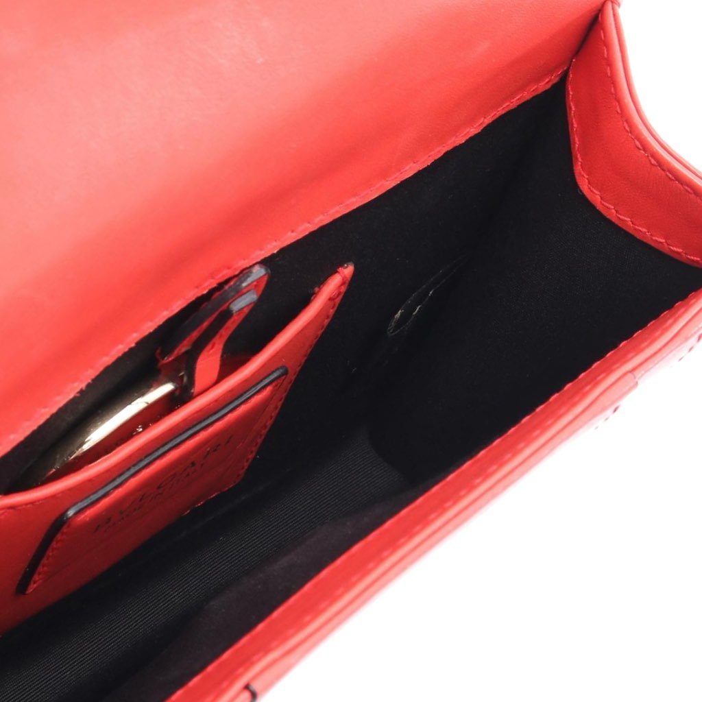 Bvlgari Small Leather Square Serpenti Forever Chain Crossbody - 3