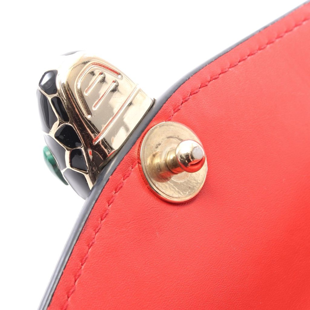 Bvlgari Small Leather Square Serpenti Forever Chain Crossbody - 5