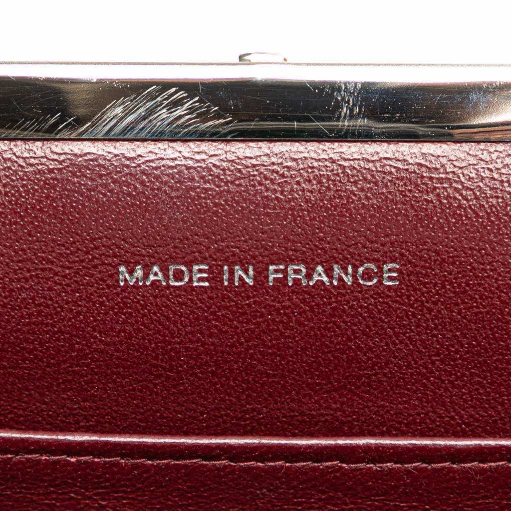 Chanel CC Quilted Lambskin Kiss Lock Frame Top Handle Bag - Detail 1