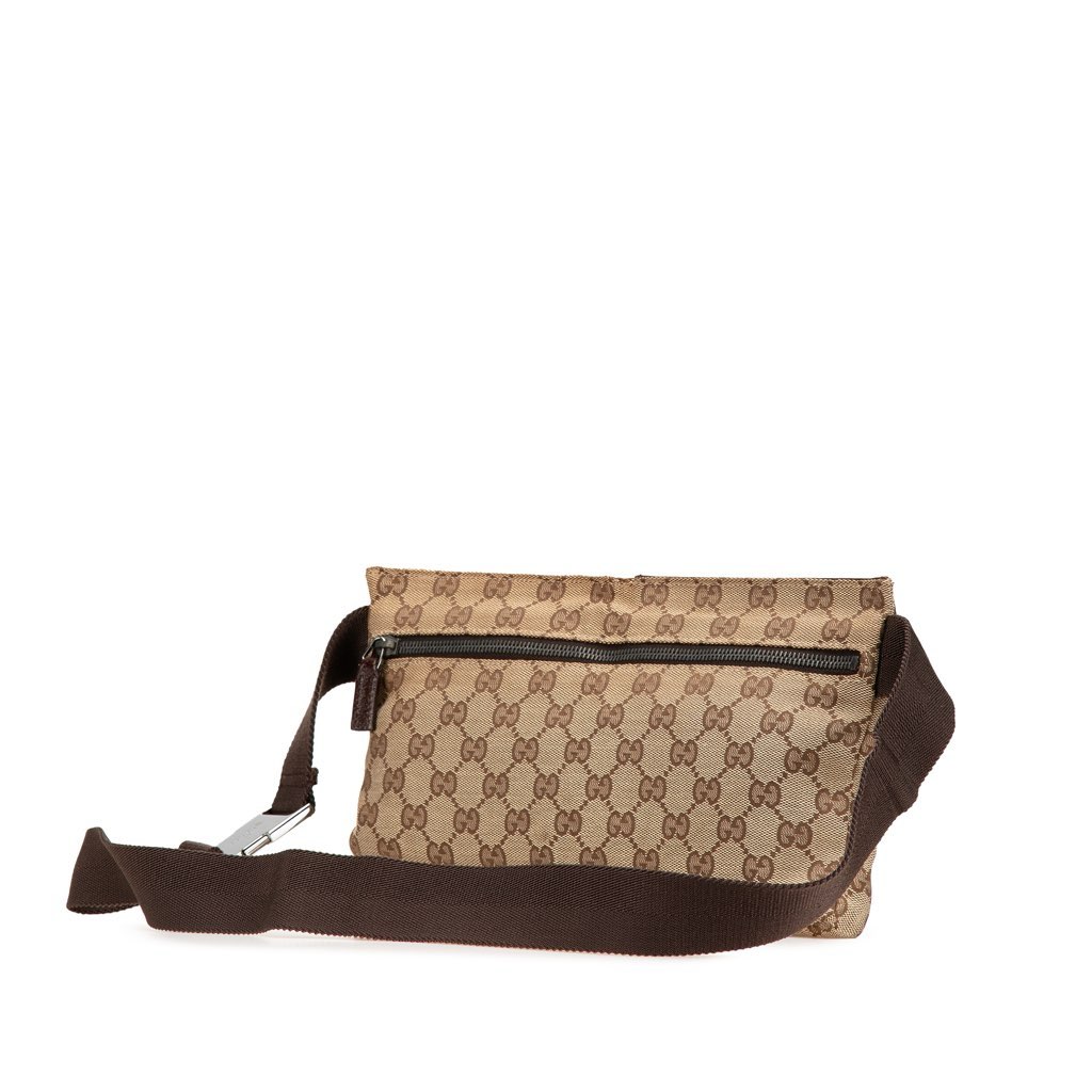 Gucci GG Canvas Double Pocket Belt Bag - 2