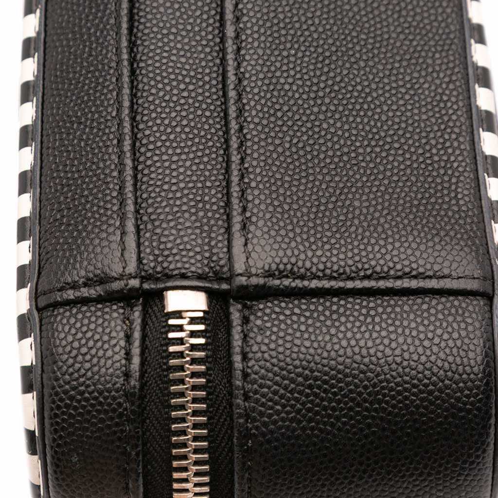 Chanel Small Caviar Striped CC Filigree Vanity Case - Image 12