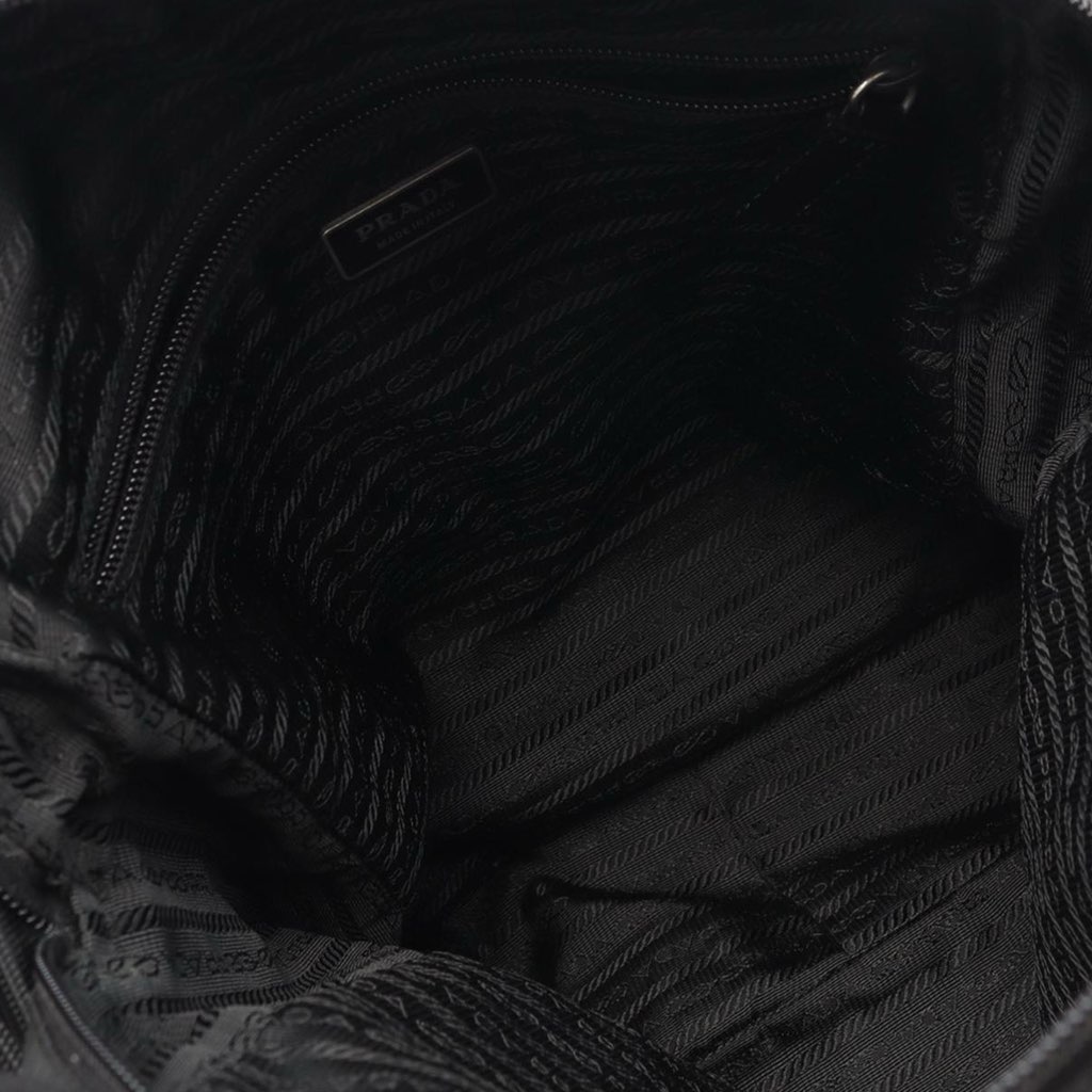 Prada Saffiano Trimmed Tessuto Zip Top Crossbody - Image 6