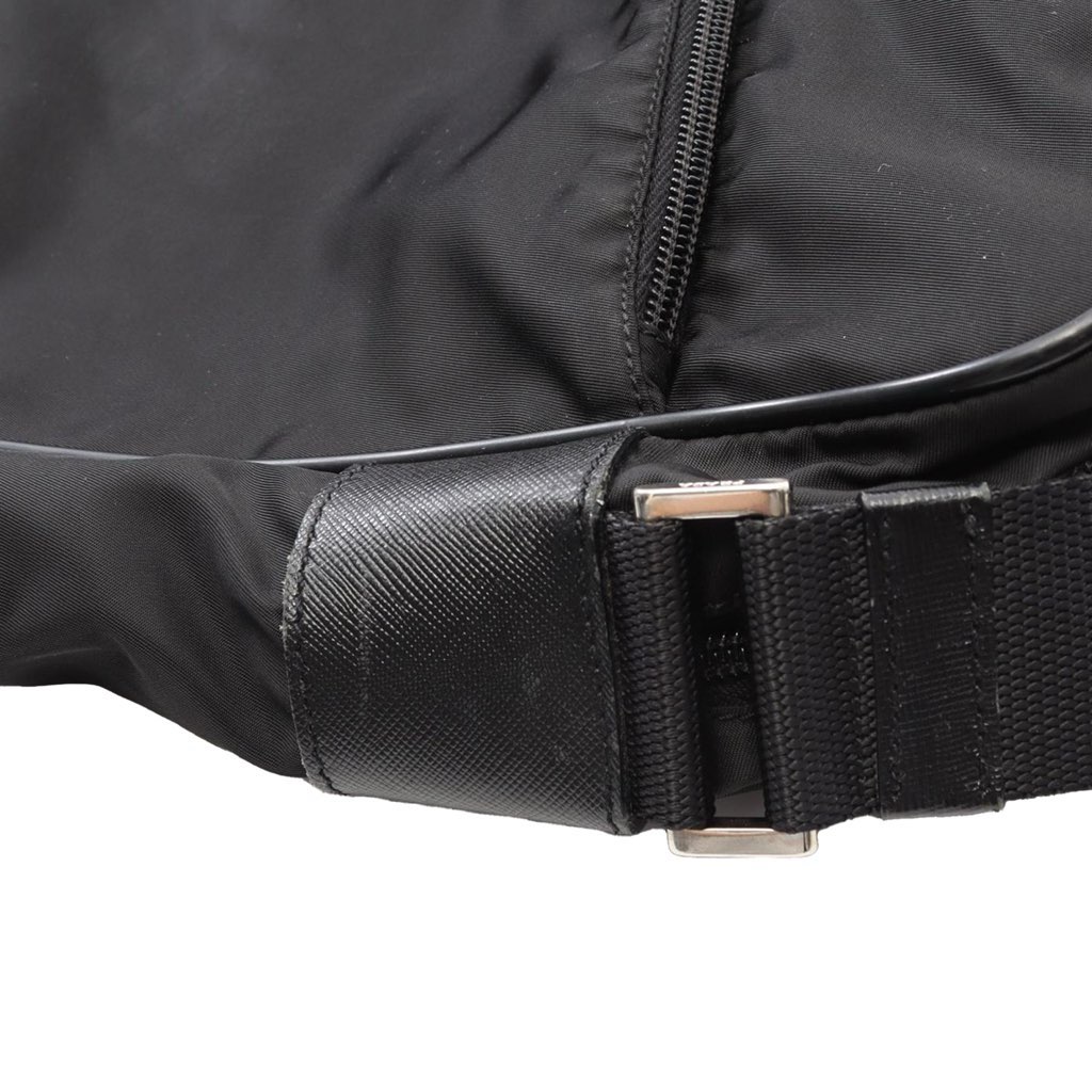 Prada Saffiano Trimmed Tessuto Zip Top Crossbody - Detail 1