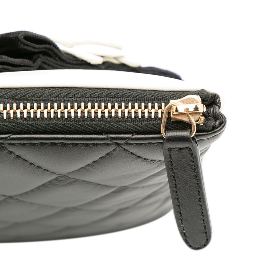 Chanel Large Quilted Lambskin Camellia O Case Clutch - Detail 2