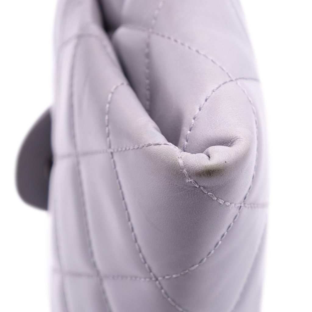 Chanel Quilted Glazed Calfskin Coco Pleats Chain Clutch - Image 15