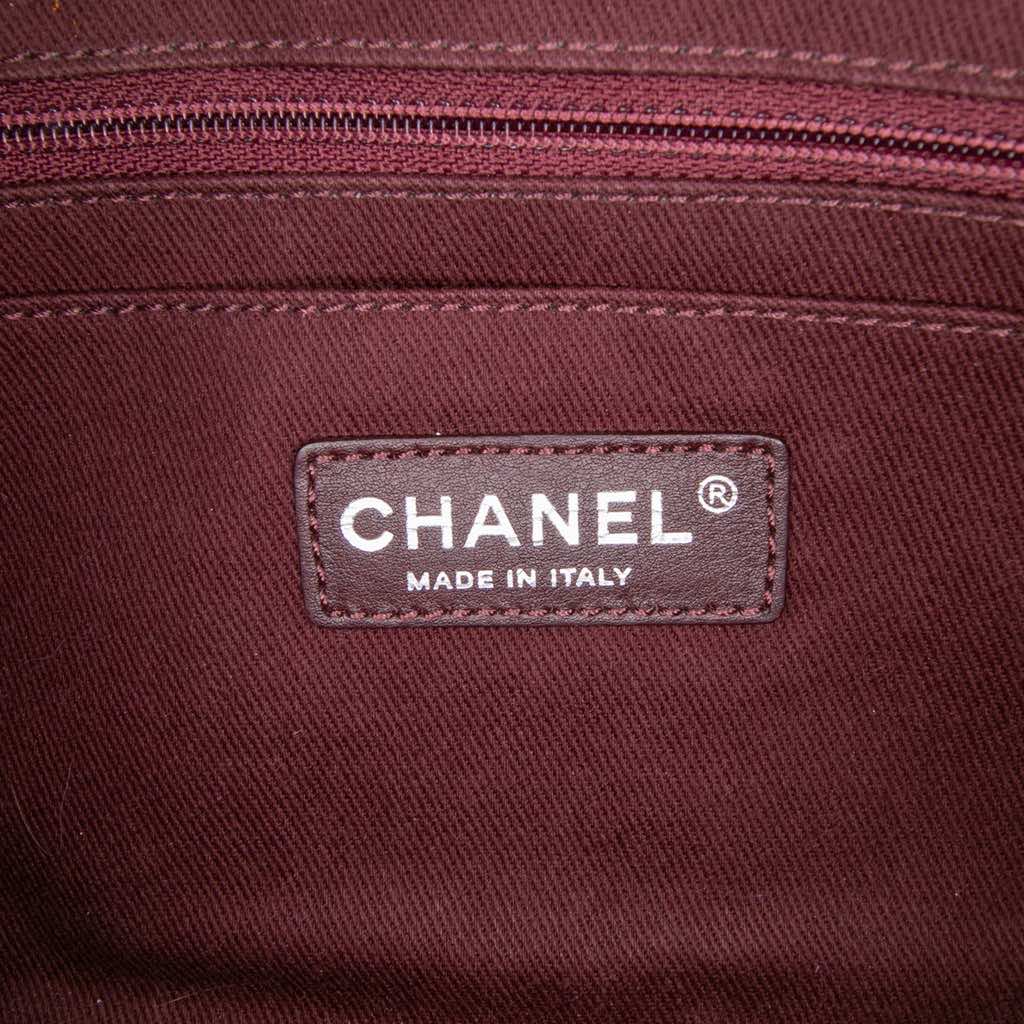 Chanel Quilted Glazed Calfskin Coco Pleats Chain Clutch - Side view