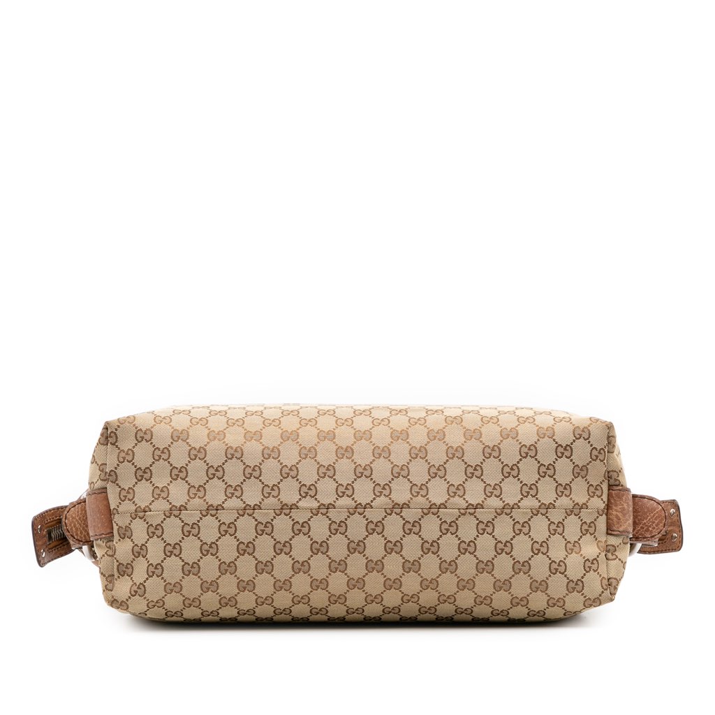 Gucci Medium GG Canvas Bamboo Bar Tote - 3