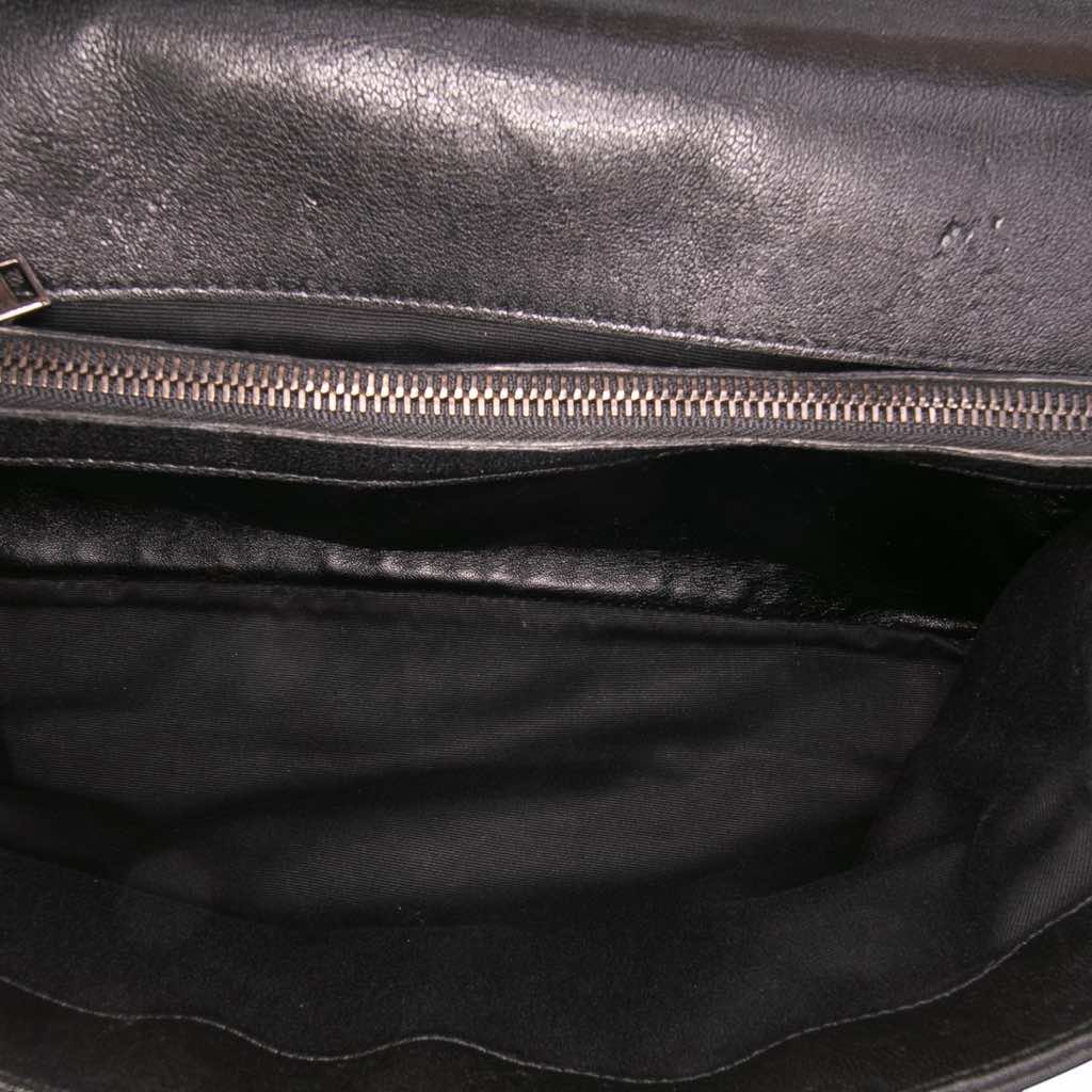 Saint Laurent Large Quilted Diamond Calfskin Monogram College Satchel - 4