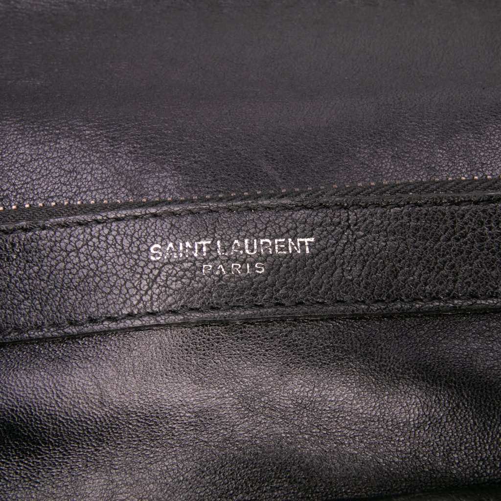 Saint Laurent Large Quilted Diamond Calfskin Monogram College Satchel - 5