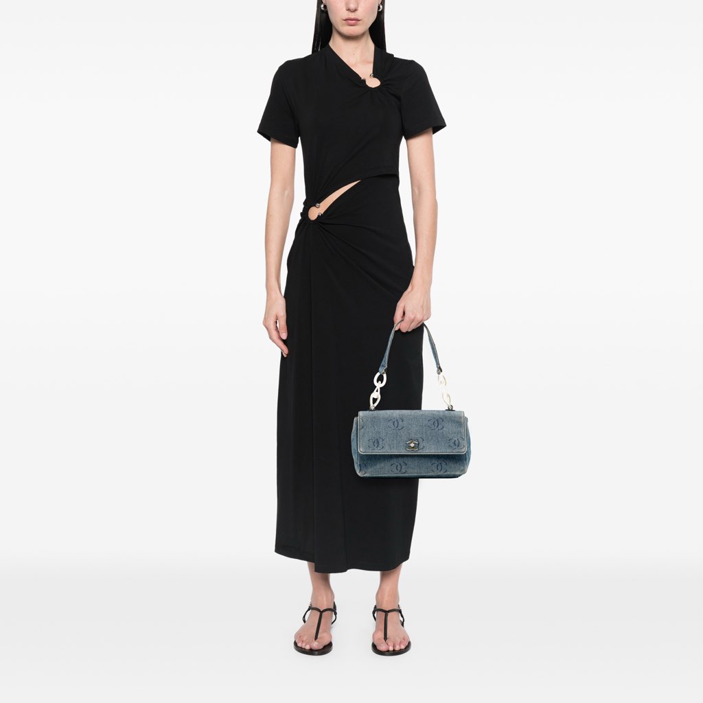 Chanel CC Printed Denim Single Flap - Image 14