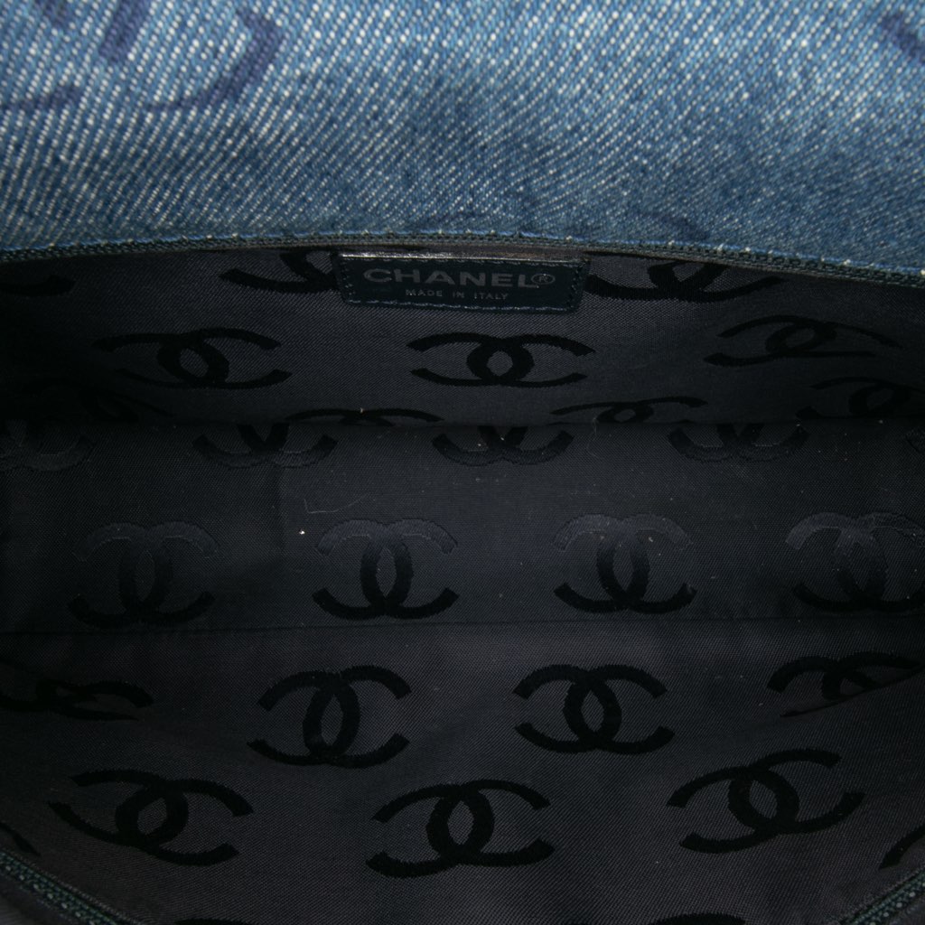 Chanel CC Printed Denim Single Flap - 4