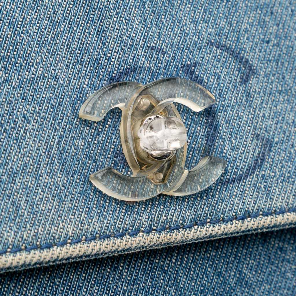 Chanel CC Printed Denim Single Flap - Detail 2