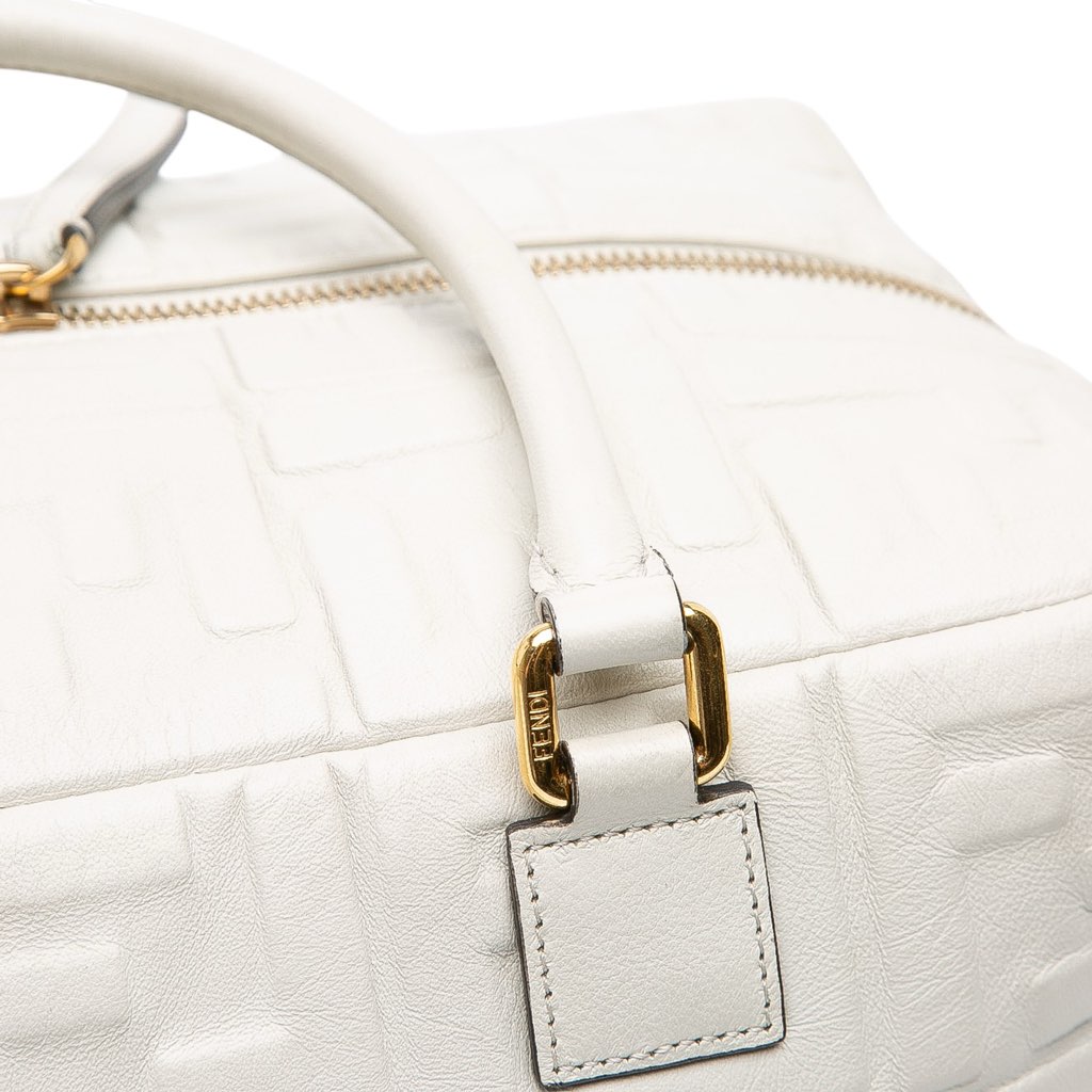 Fendi Zucca Embossed Nappa FF 1974 Bauletto Piccolo Bag - Image 10