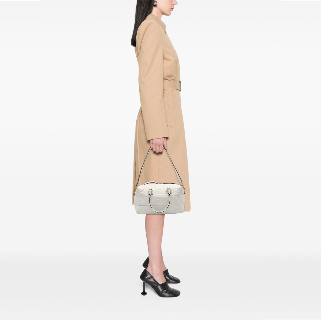 Fendi Zucca Embossed Nappa FF 1974 Bauletto Piccolo Bag - Image 12