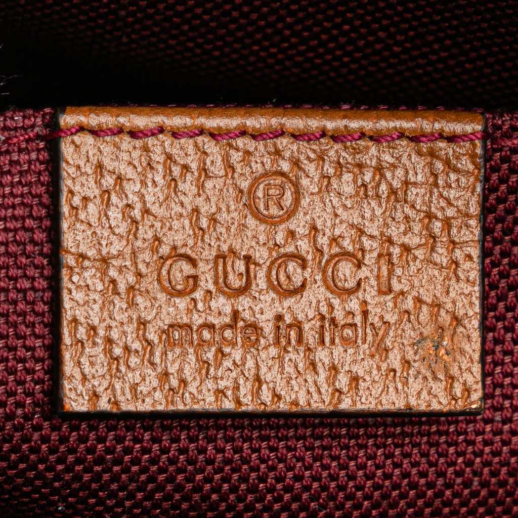 Gucci Checkered Wool Childrens Pocket Handbag - Side view