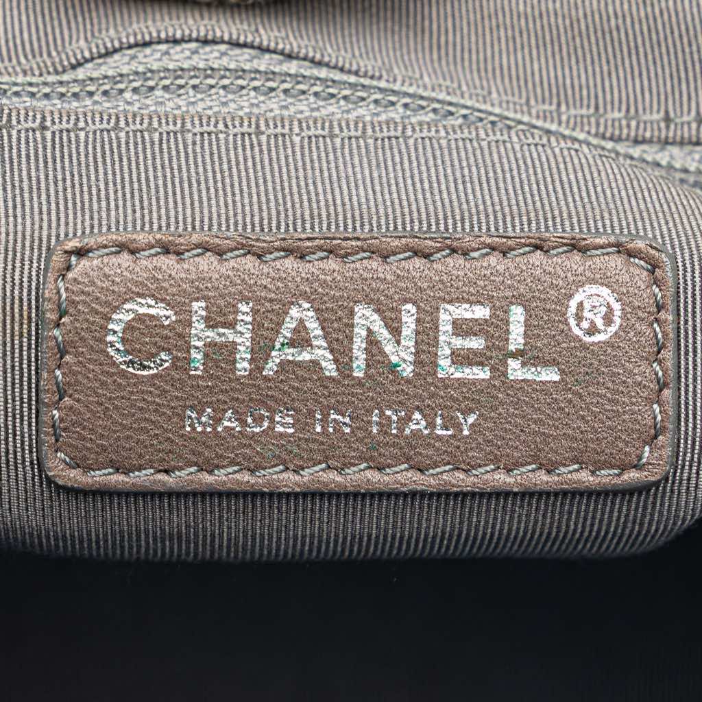 Chanel Medium Cracked Metallic Calfskin Modern Chain Tote - 5