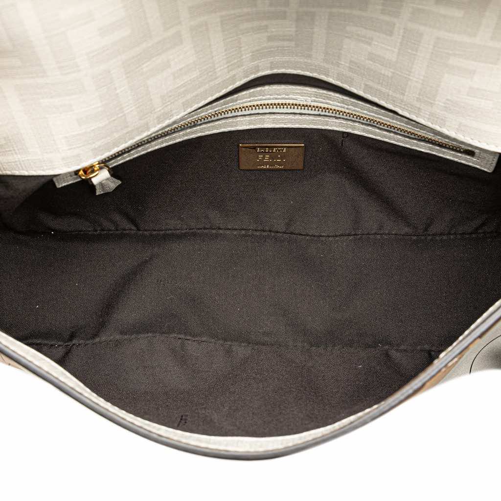 Fendi Zucca Graphic Print Coated Canvas Bikini Girls Baguette Satchel - 4