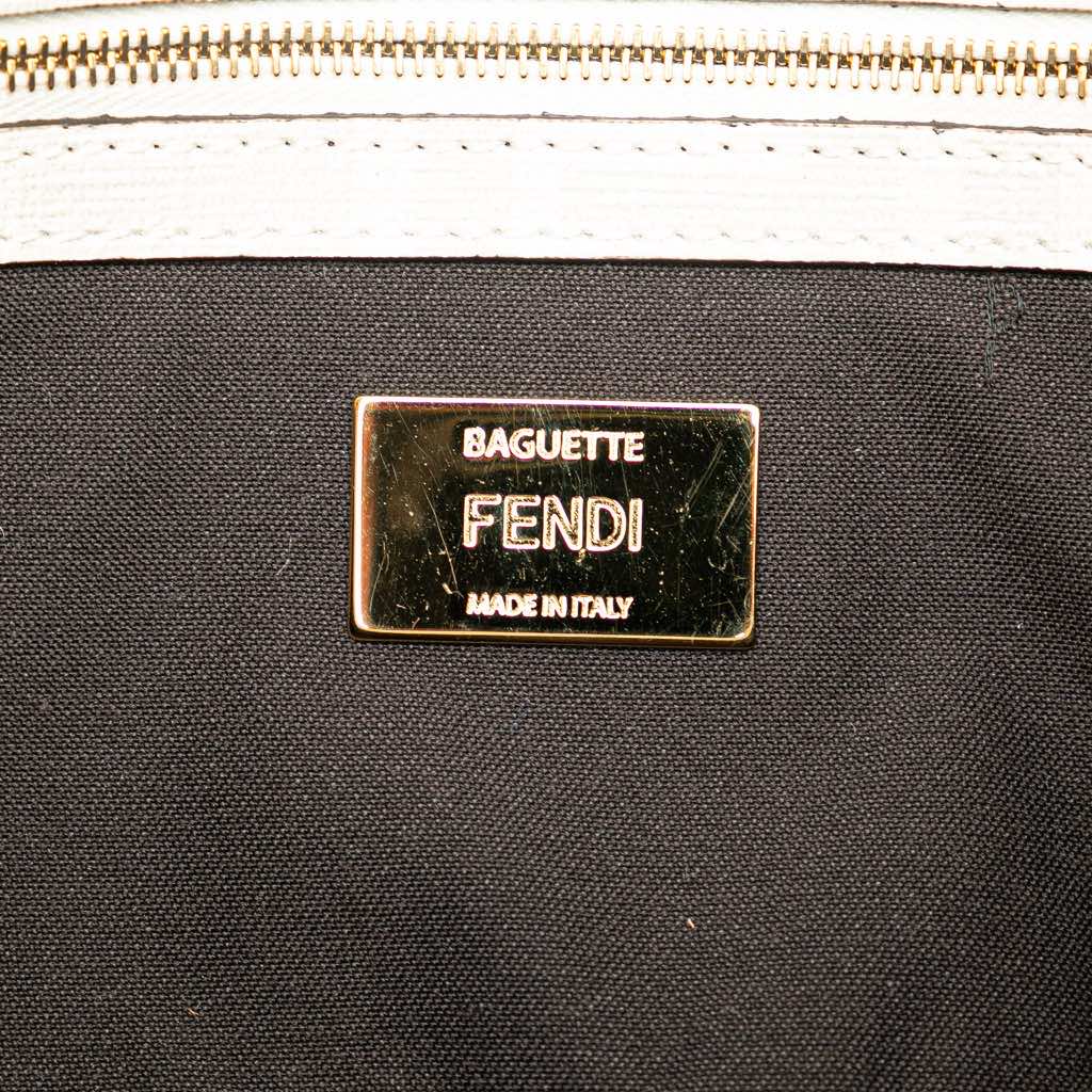 Fendi Zucca Graphic Print Coated Canvas Bikini Girls Baguette Satchel - 5