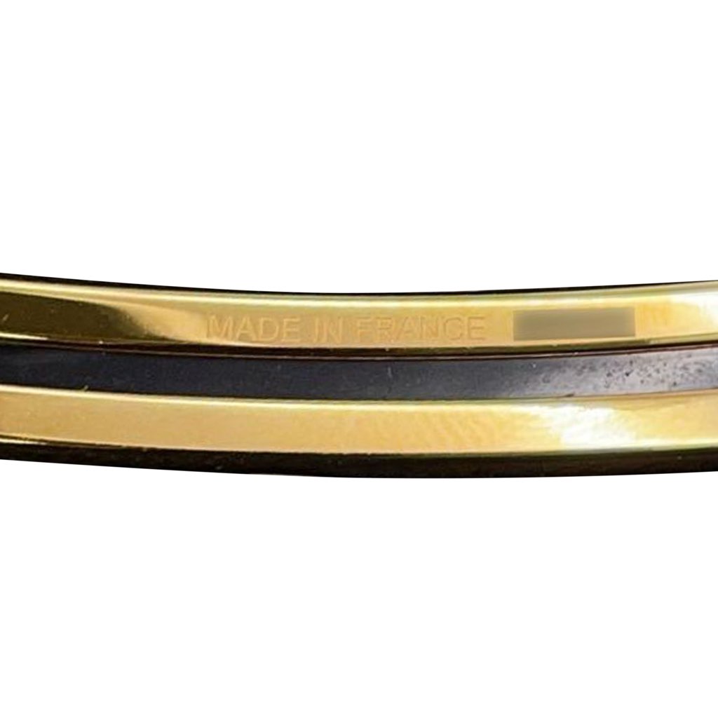 Hermès Narrow Belt Pattern Enamel Cloisonne Bangle 65 - 5