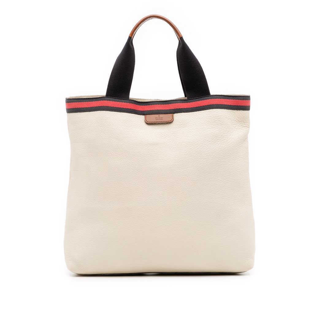 Gucci Leather Web Tote