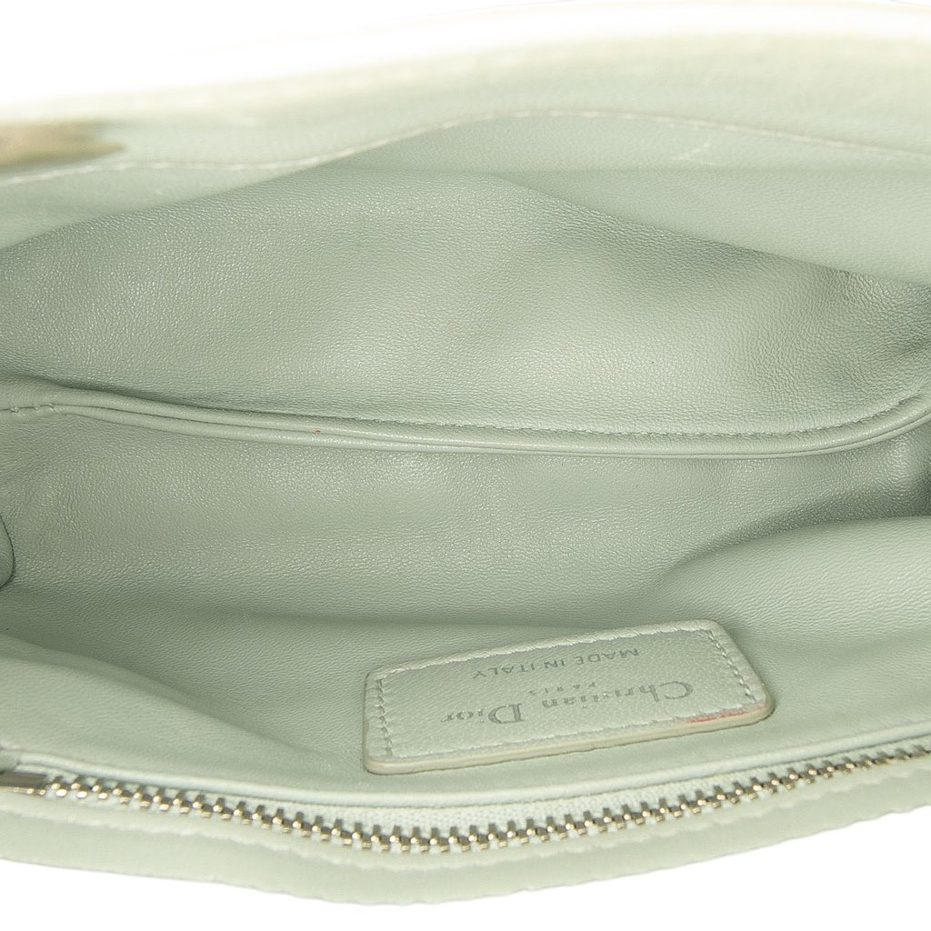 Dior Mini Ruffled Floral Fabric Embellished Lambskin Lady Dior - 4