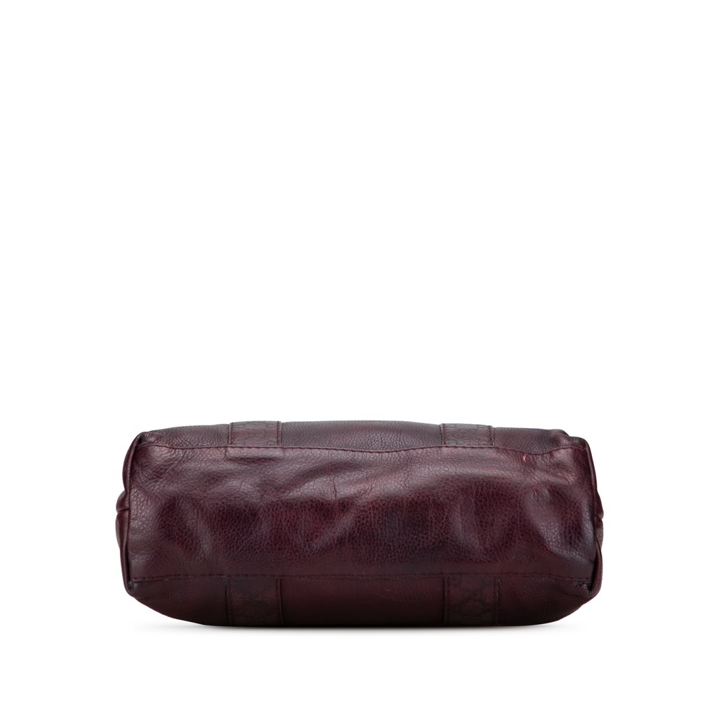 Gucci Guccissima Trimmed Leather Bamboo Libeccio Tote - Image 6