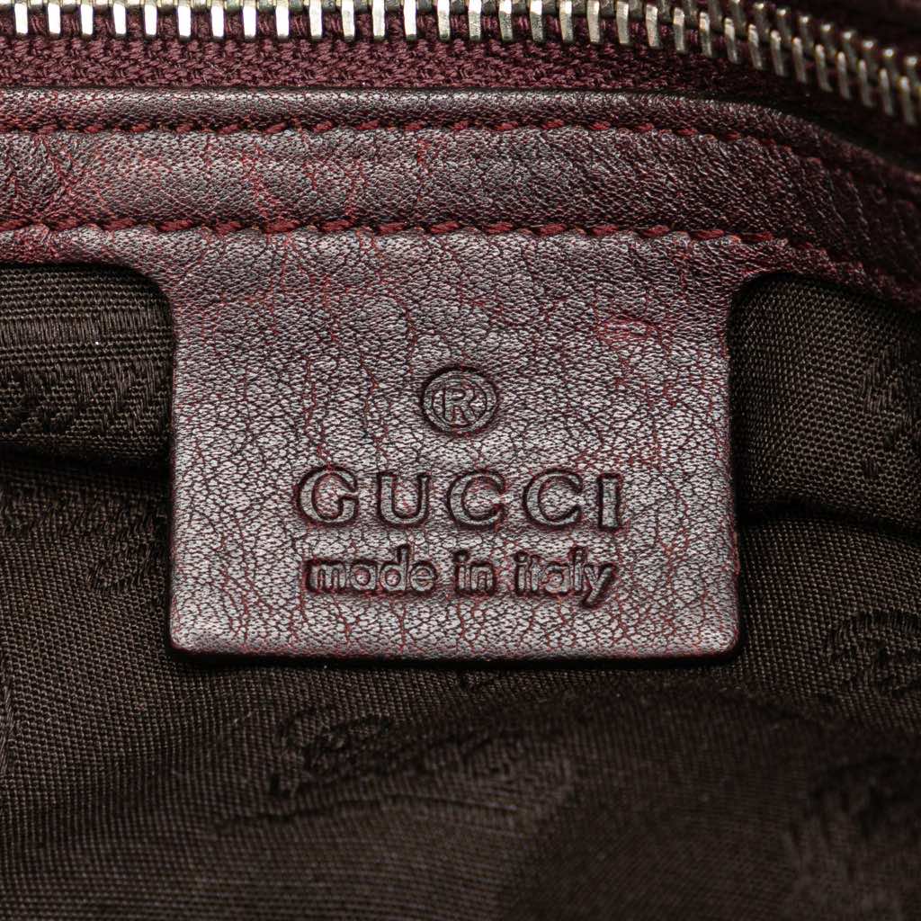 Gucci Guccissima Trimmed Leather Bamboo Libeccio Tote - Detail 1