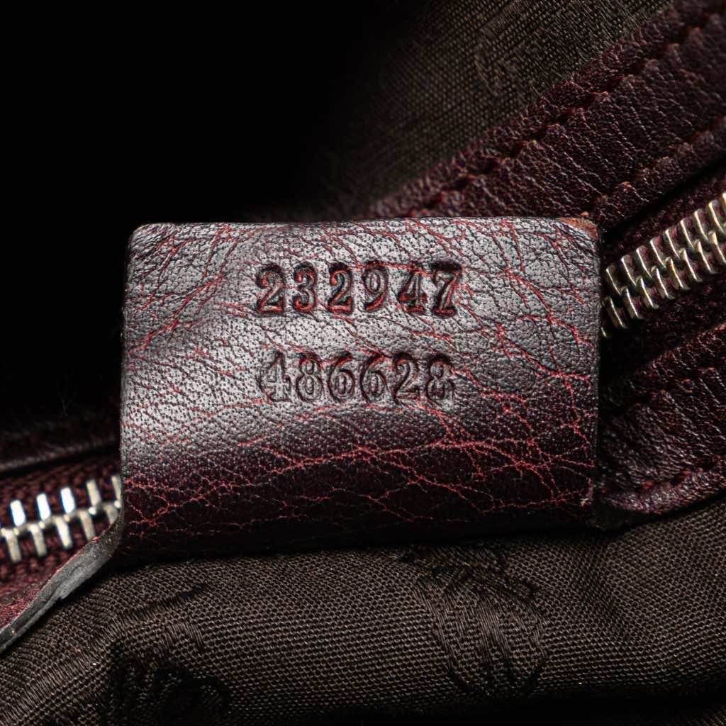 Gucci Guccissima Trimmed Leather Bamboo Libeccio Tote - Detail 2