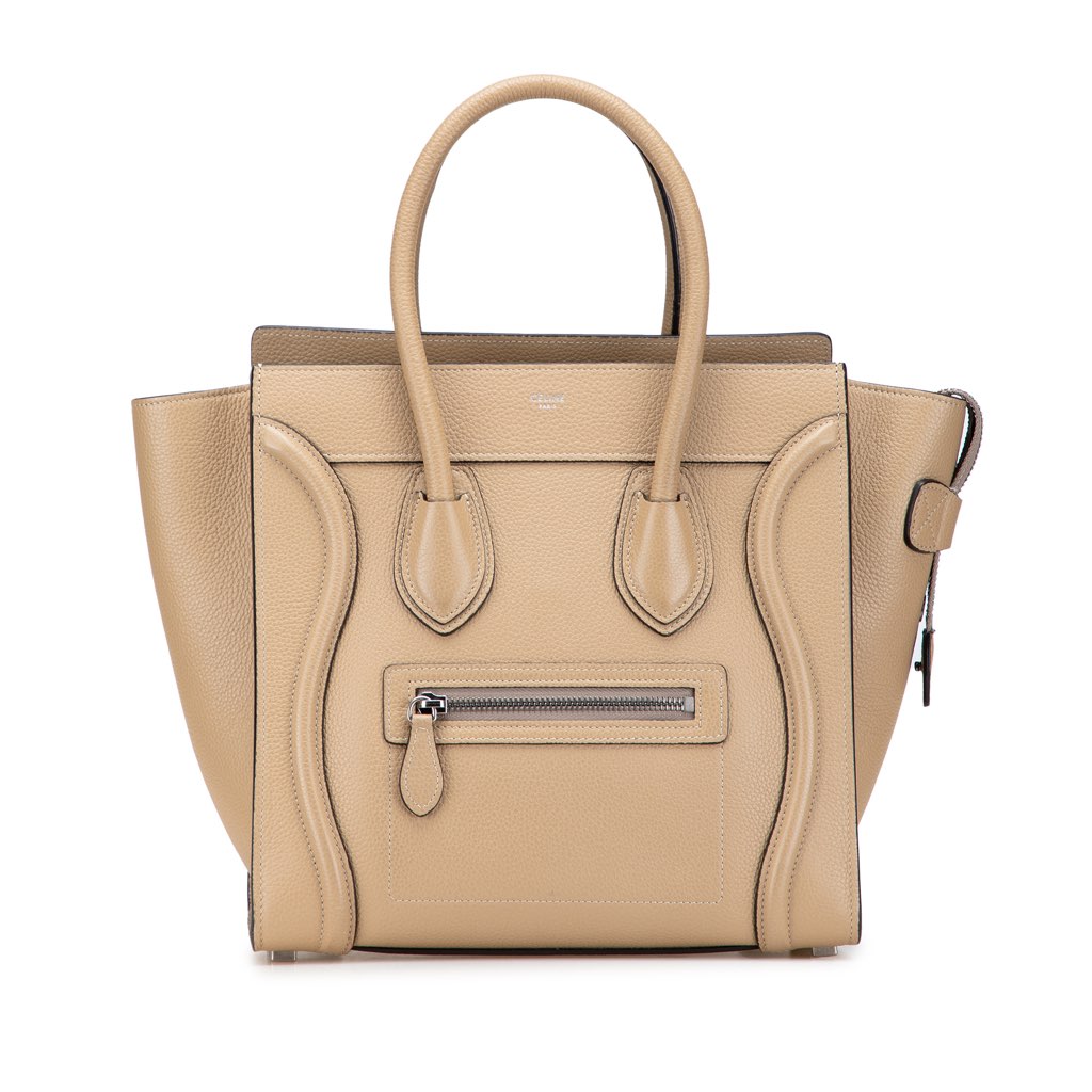 Celine Micro Drummed Calfskin Luggage Tote