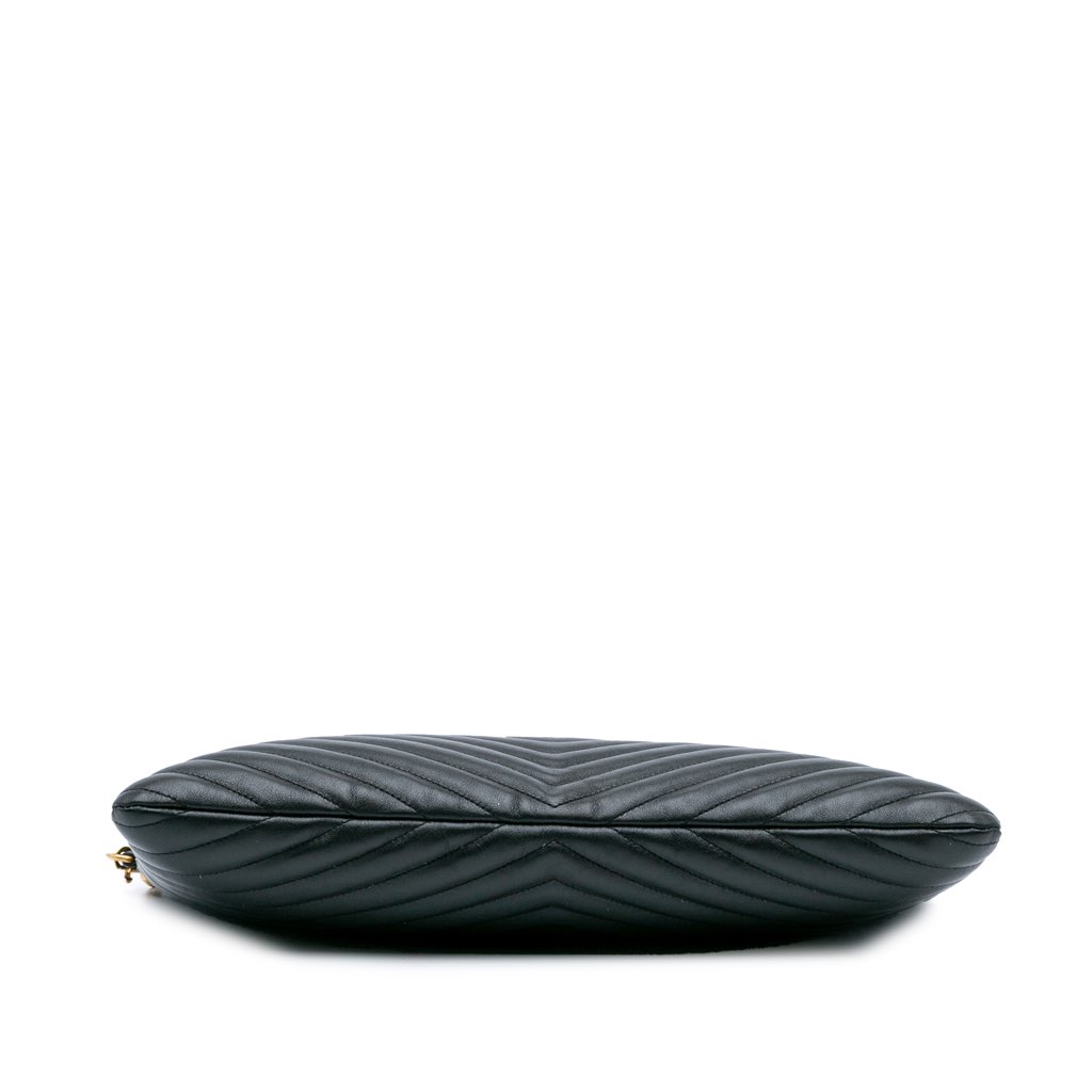 Saint Laurent Leather Chevron Monogram Document Holder - 3