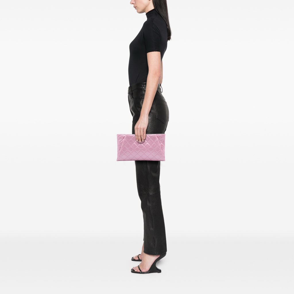 Chanel Quilted Glazed Calfskin Coco Pleats Clutch - Image 15