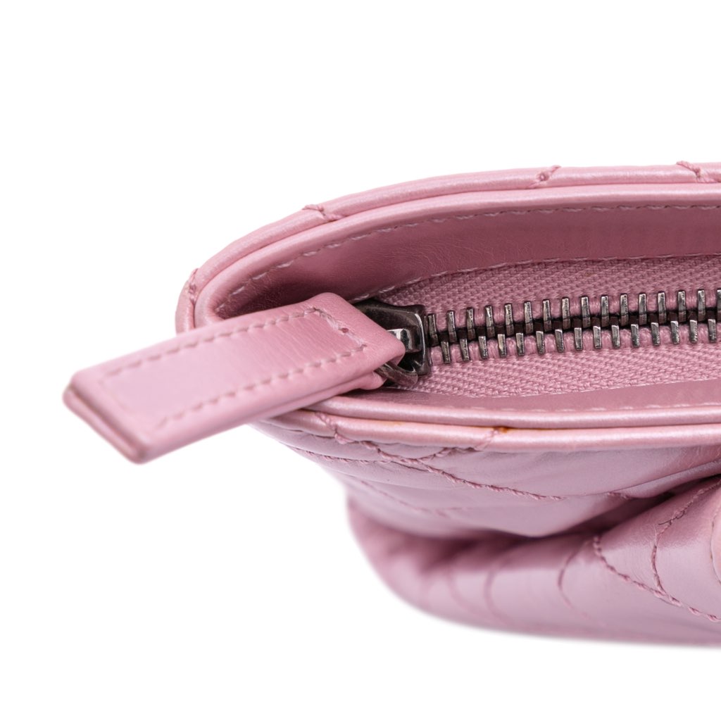 Chanel Quilted Glazed Calfskin Coco Pleats Clutch - Image 11