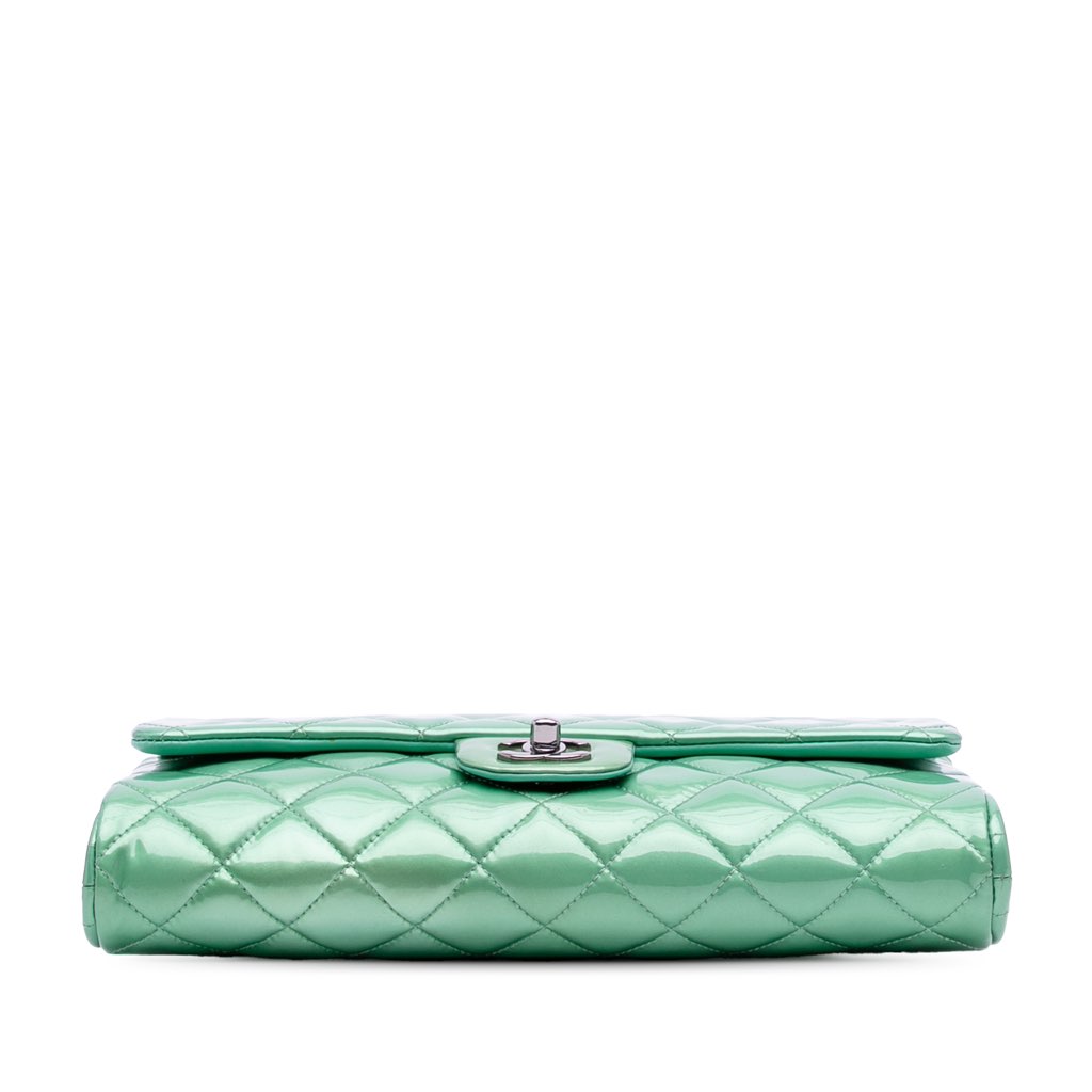 Chanel Quilted Patent New Clutch on Chain - 3