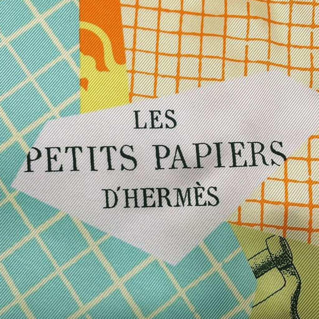 Hermès Les Petits Papiers Silk Scarf - Back view