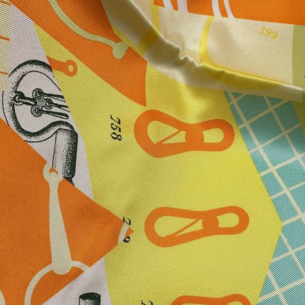 Hermès Les Petits Papiers Silk Scarf - Side view
