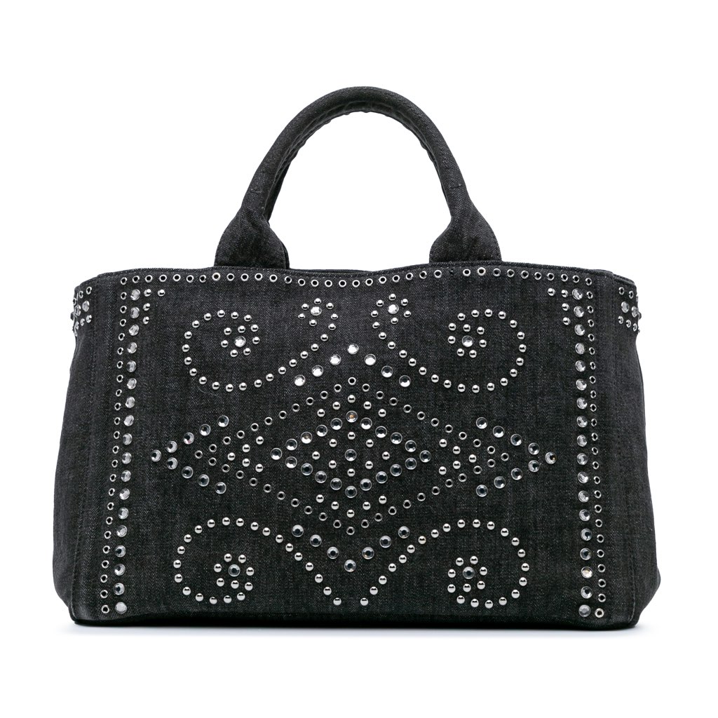 Prada Denim Canapa Bijoux Satchel