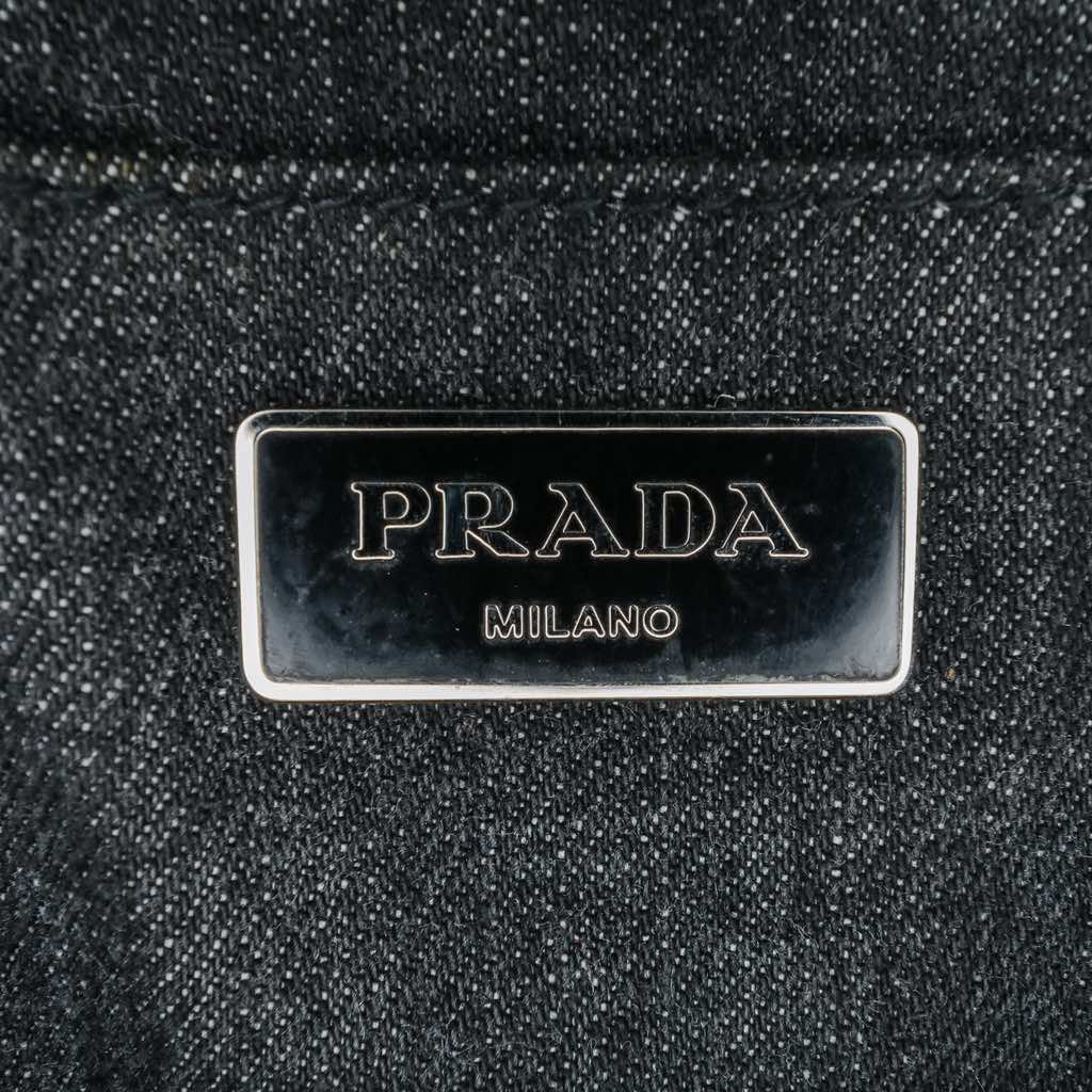 Prada Denim Canapa Bijoux Satchel - 5