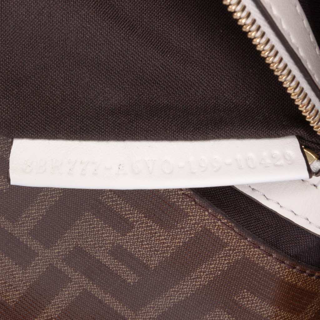 Fendi Zucca Glazed Fabric Cage Baguette Satchel - Side view