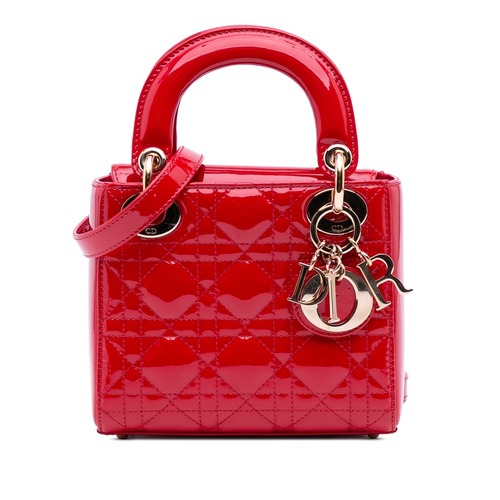 Dior Mini Patent Cannage Lady Dior