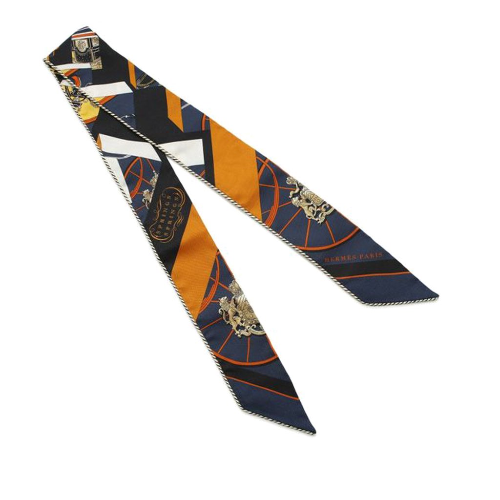 Hermès Springs Springs Baguette Silk Twilly Scarf - 2