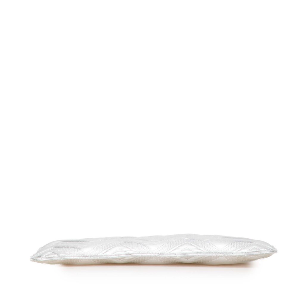 Chanel Medium Metallic Chevron Calfskin O Case Clutch - Image 6