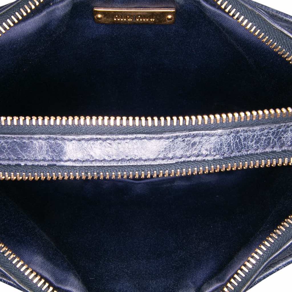 Miu Miu Nappa Matelasse Double Zip Crossbody - 4