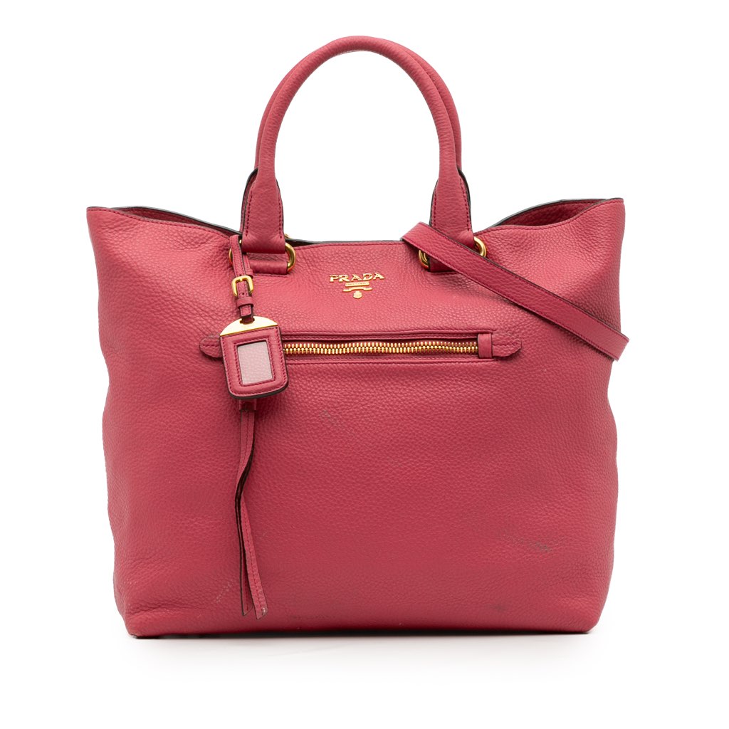 Prada Vitello Daino Open Convertible Tote