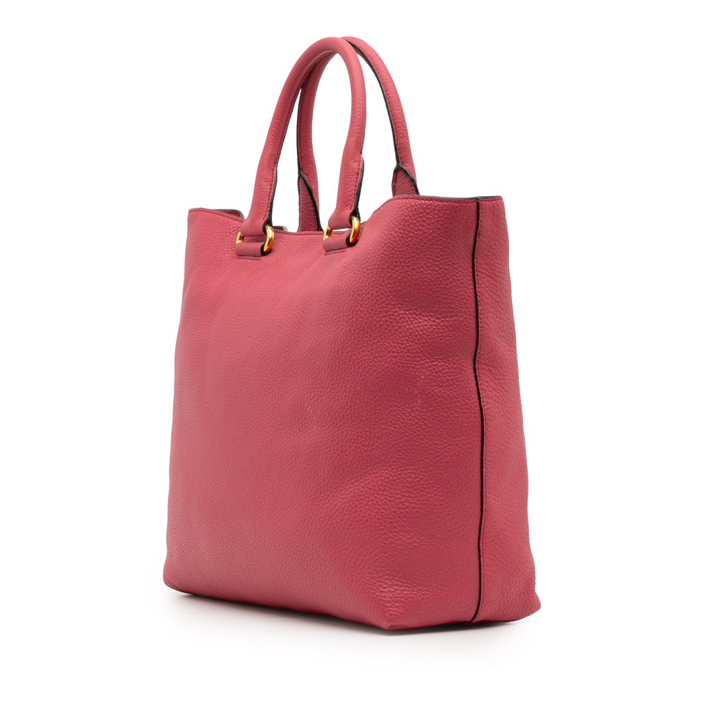 Prada Vitello Daino Open Convertible Tote - Back view