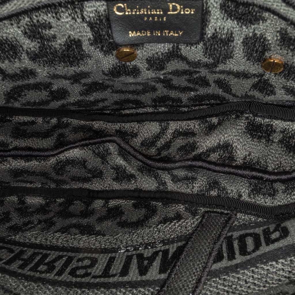 Dior Mizza Embroidered Canvas Leopard Saddle Bag - 4