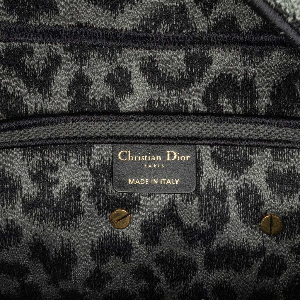 Dior Mizza Embroidered Canvas Leopard Saddle Bag - 5