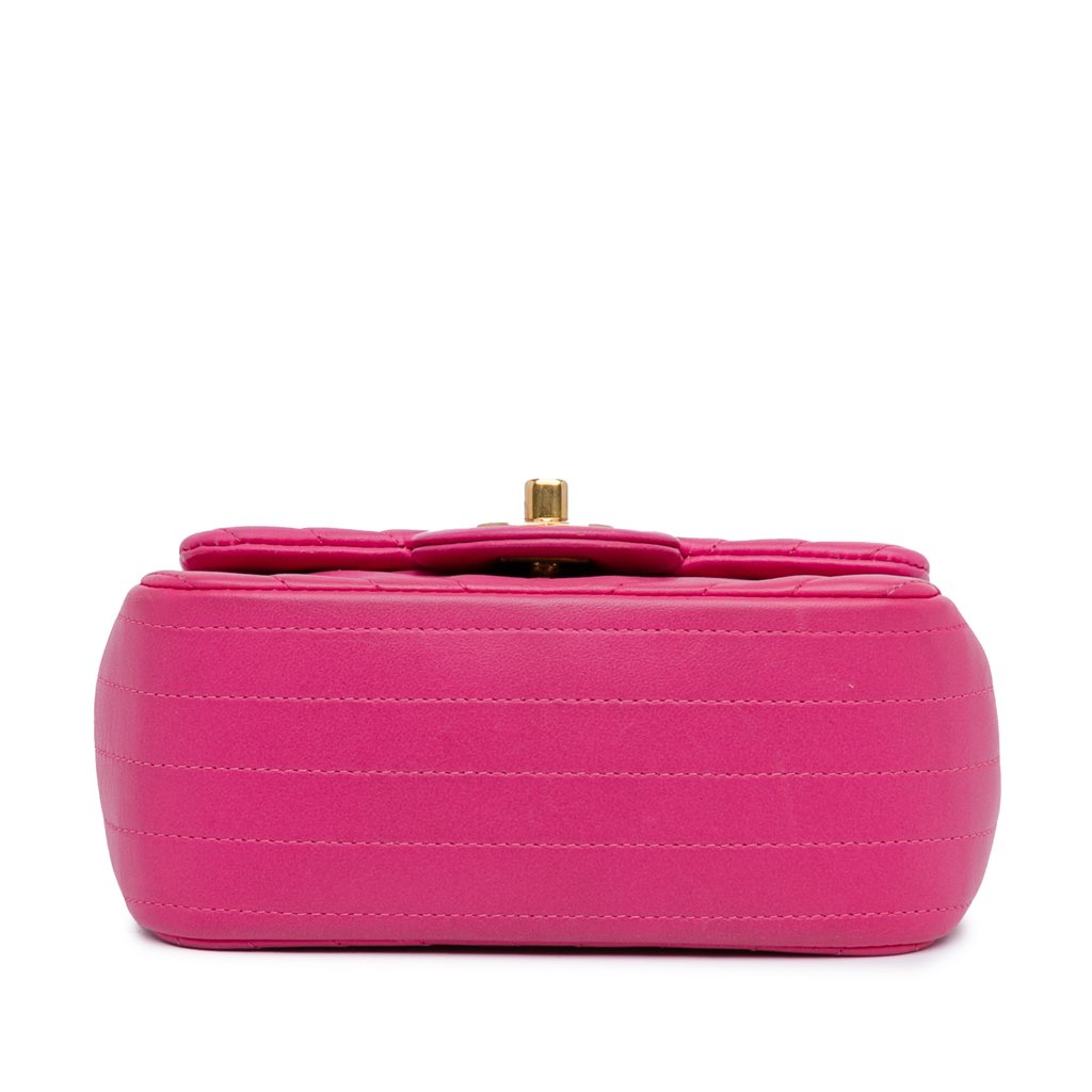 Chanel Mini Square Classic Chevron Lambskin Single Flap - 4