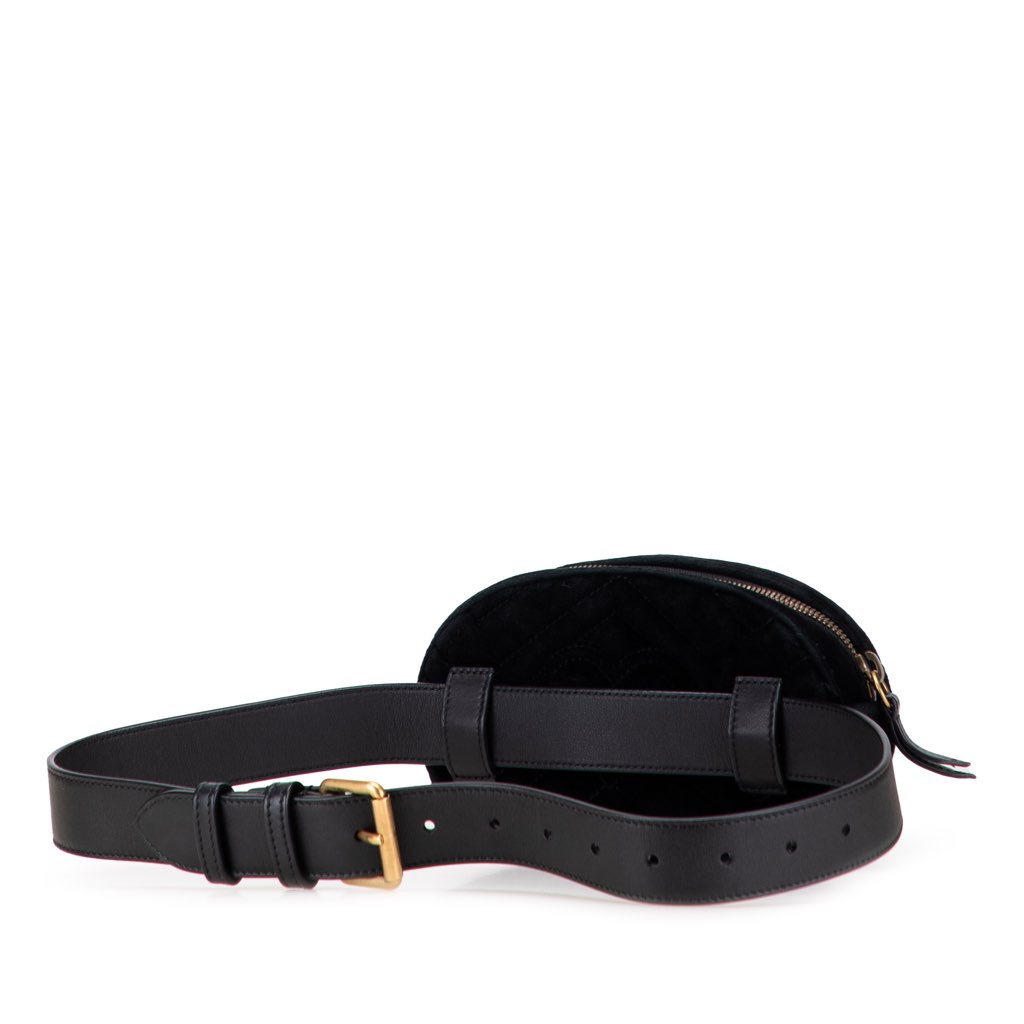 Gucci GG Marmont Matelasse Velvet Belt Bag - 2