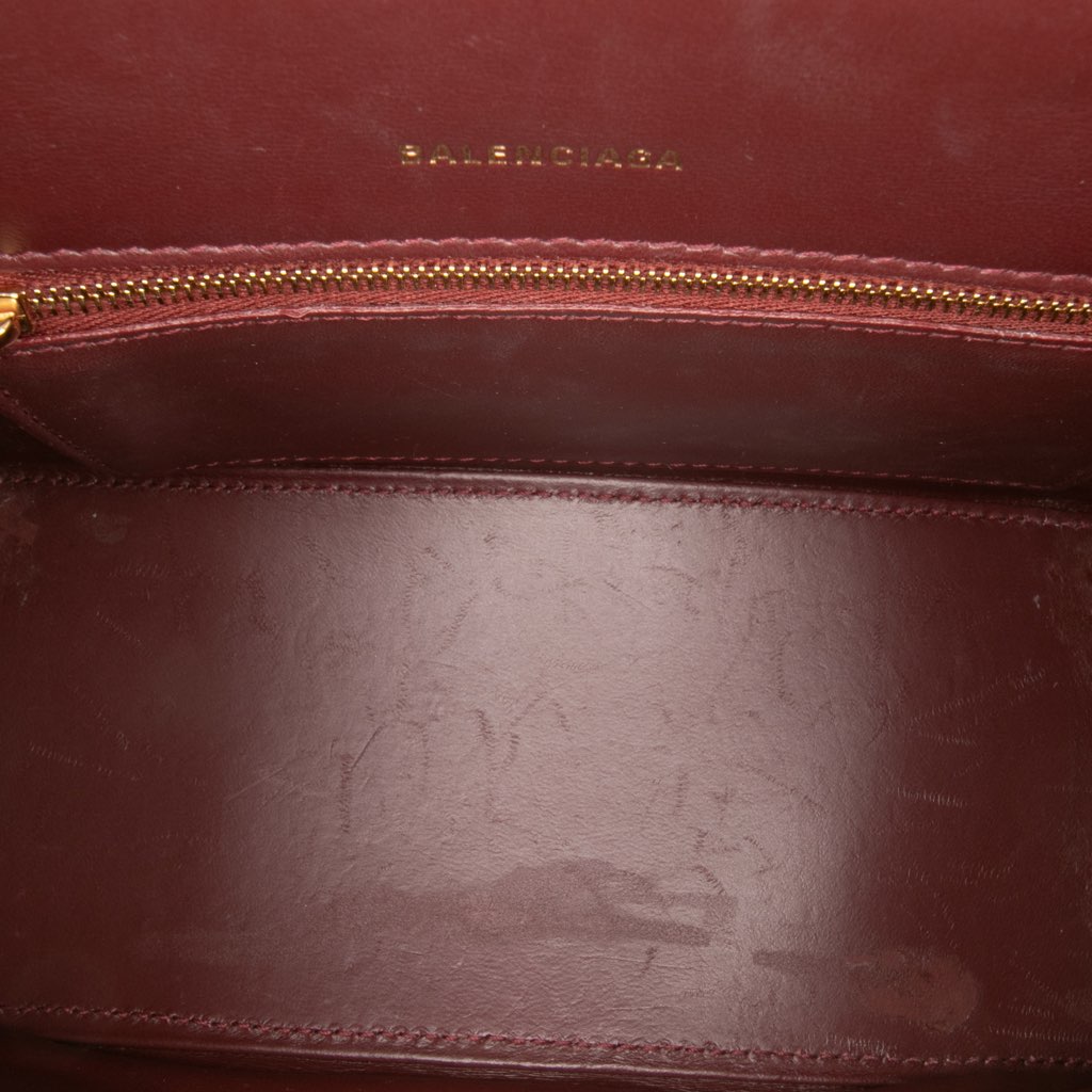 Balenciaga Small Croc Embossed Hourglass Top Handle Bag - 4