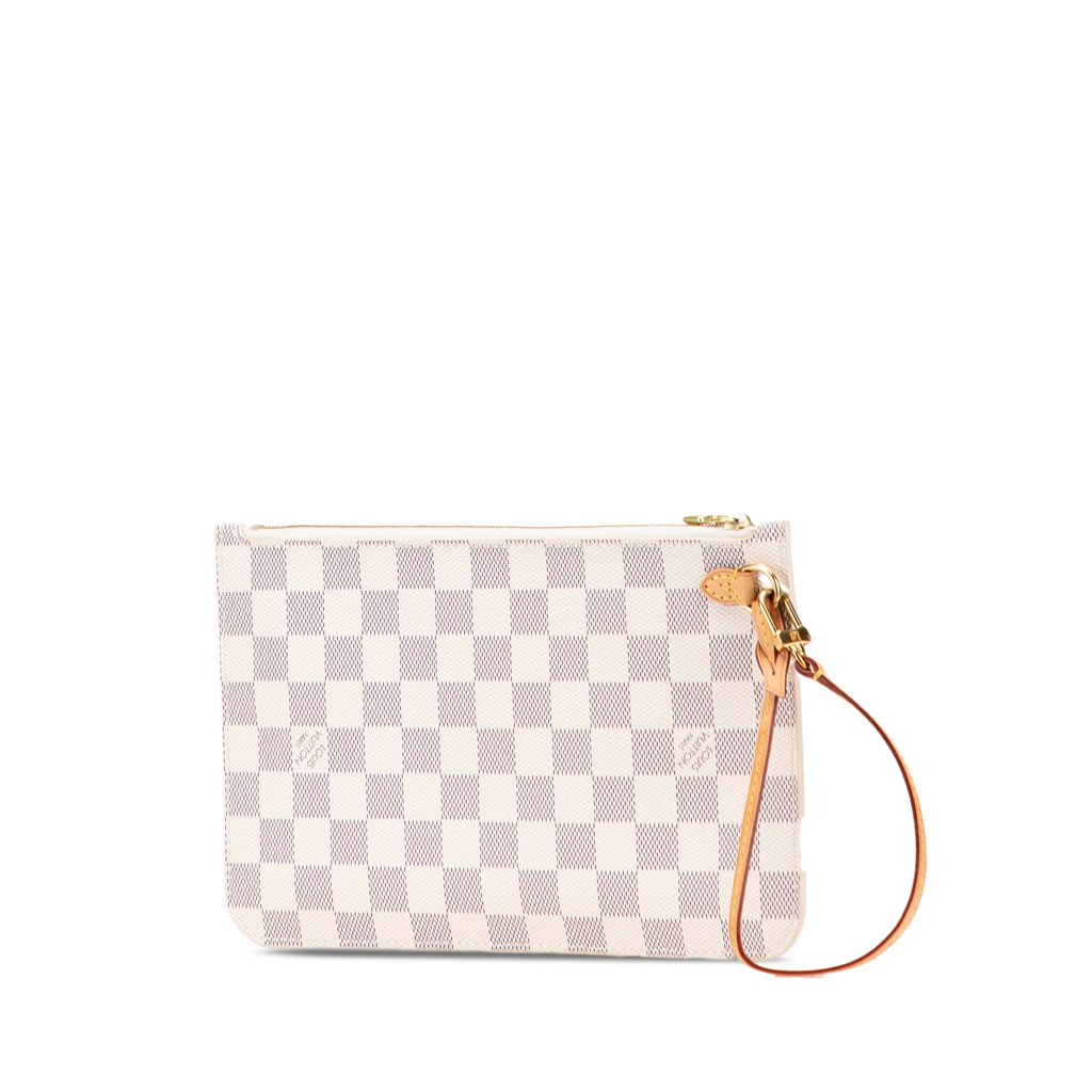 Louis Vuitton Damier Azur Neverfull Pouch MM - Back view